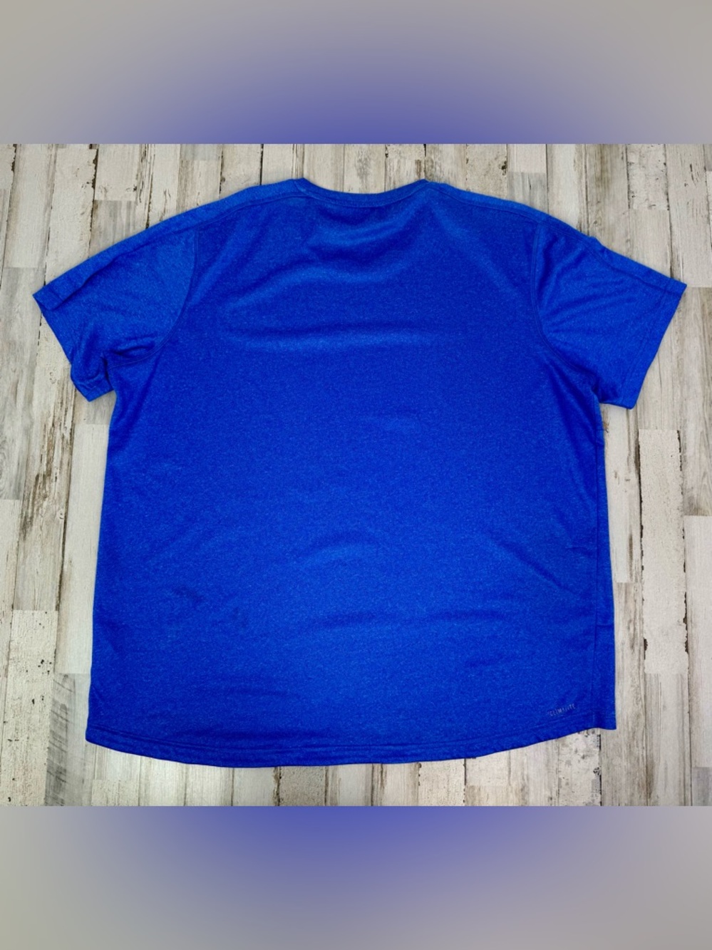 Adidas Tee Men's 2XL Blue Polyester Short Sleeve T-Shirt - Picture 8 of 10